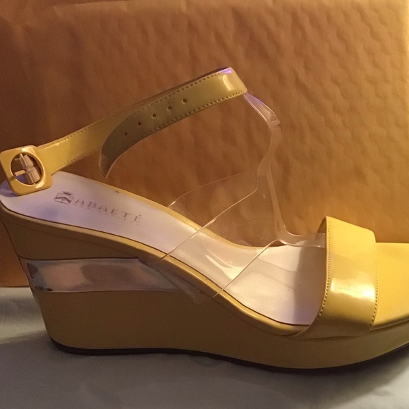 ABAETE T -Strap Wedge Heel shoes sz 8 - Picture 8 of 11